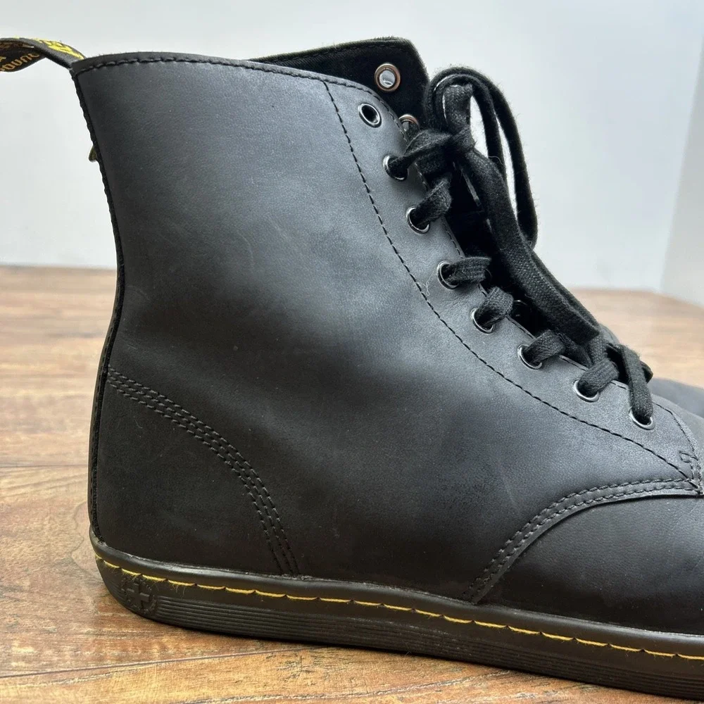 Dr. Martens Doc Boots Mens 13M Black Leather Tobias Casual Goth Grunge